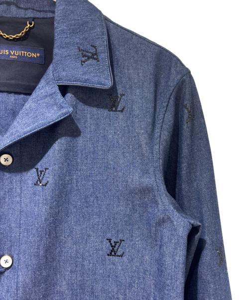 LOUIS VUITTON（ルイ ヴィトン）LOUIS VUITTON (ルイ ヴィトン) LV Embellished Denim Shirt/LVエンベリッシュドデニムシャツ/RM251MM RBA HSS05W インディゴ サイズ:Sの古着・服飾アイテム