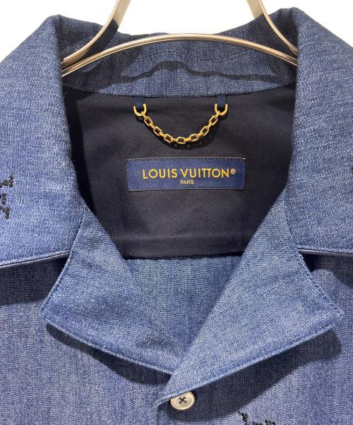 LOUIS VUITTON（ルイ ヴィトン）LOUIS VUITTON (ルイ ヴィトン) LV Embellished Denim Shirt/LVエンベリッシュドデニムシャツ/RM251MM RBA HSS05W インディゴ サイズ:Sの古着・服飾アイテム