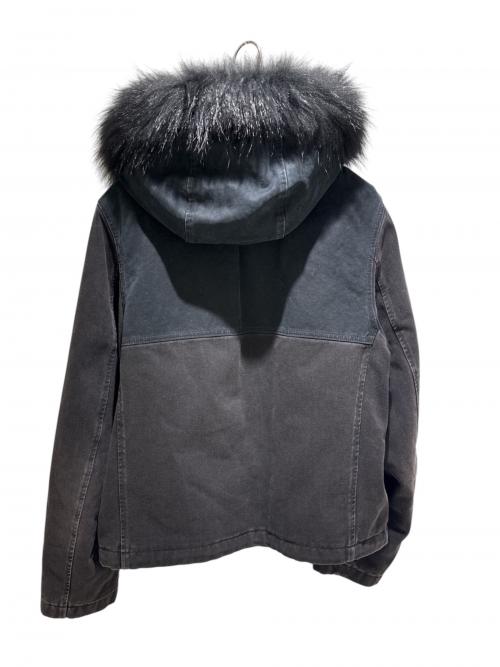 LOUIS VUITTON（ルイ ヴィトン）LOUIS VUITTON (ルイ ヴィトン) Vintage-finish denim and fur jacket/ヴィンテージ加工デニムファージャケット/RM241M CCUHQA05 ブラック サイズ:50の古着・服飾アイテム