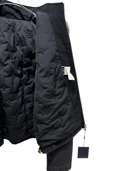 LOUIS VUITTON（ルイ ヴィトン）LOUIS VUITTON (ルイ ヴィトン) Vintage-finish denim and fur jacket/ヴィンテージ加工デニムファージャケット/RM241M CCUHQA05 ブラック サイズ:50の古着・服飾アイテム