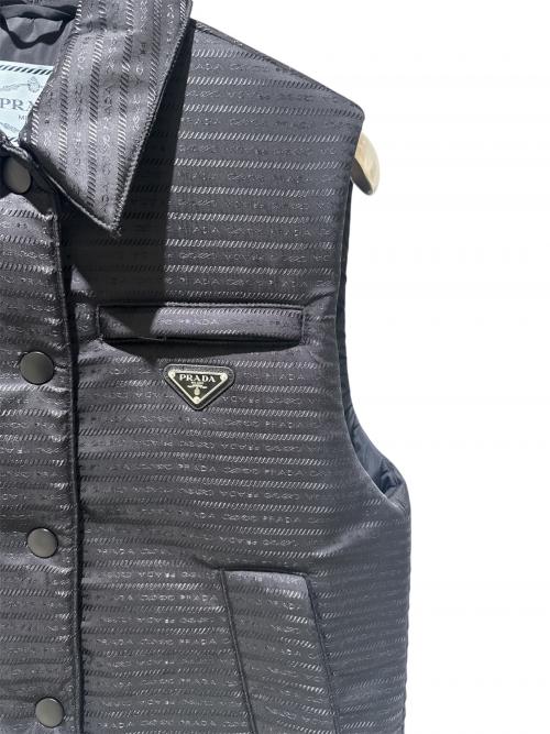 PRADA（プラダ）PRADA (プラダ) Triangle Logo Vest/トライアングルロゴプレートベスト/291998 ブラック サイズ:36の古着・服飾アイテム
