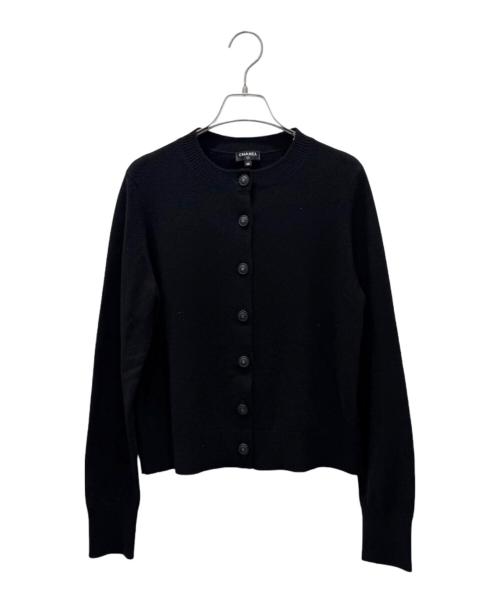 CHANEL（シャネル）CHANEL (シャネル) ココボタンカシミヤボレロカーディガン ブラック サイズ:38の古着・服飾アイテム