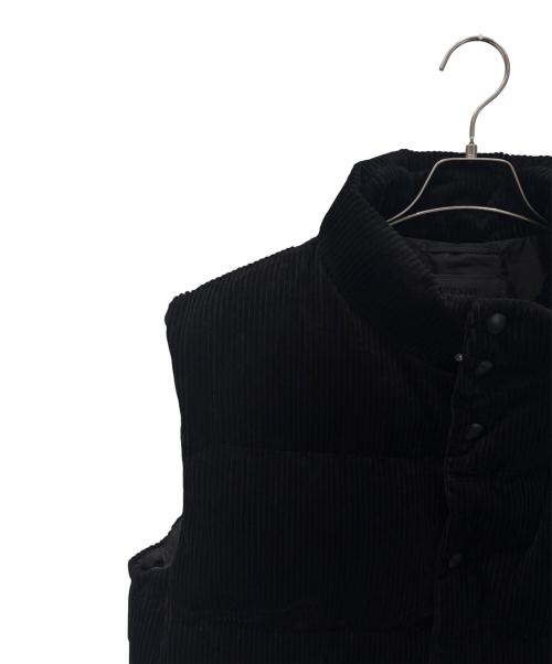 PRADA（プラダ）PRADA (プラダ) トライアングルロゴコーデュロイダウンベスト ブラック サイズ:Lの古着・服飾アイテム