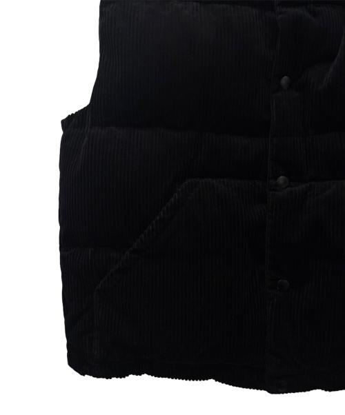 PRADA（プラダ）PRADA (プラダ) トライアングルロゴコーデュロイダウンベスト ブラック サイズ:Lの古着・服飾アイテム
