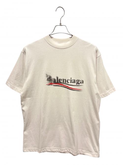 BALENCIAGA（バレンシアガ）BALENCIAGA (バレンシアガ) ロゴプリントTシャツ アイボリー サイズ:XXSの古着・服飾アイテム