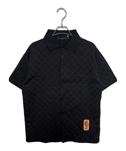 LOUIS VUITTON（ルイ ヴィトン）LOUIS VUITTON (ルイ ヴィトン) NBAモノグラムニットシャツ ブラック サイズ:Sの古着・服飾アイテム