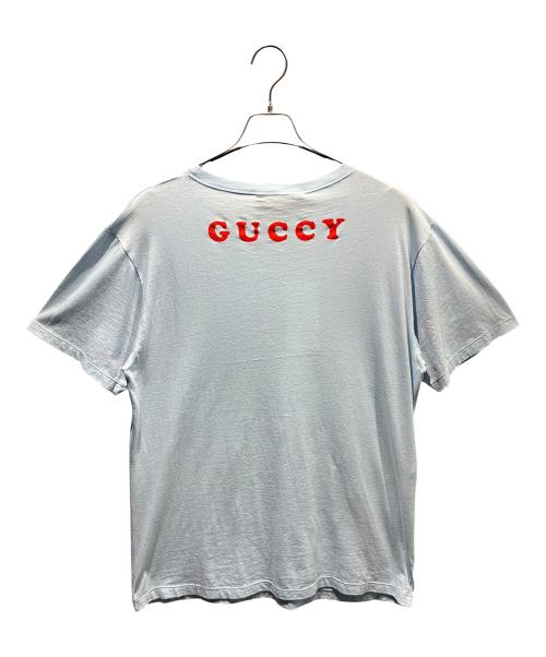 GUCCI（グッチ）GUCCI (グッチ) 井出ちえかコラボTシャツ スカイブルー サイズ:Mの古着・服飾アイテム