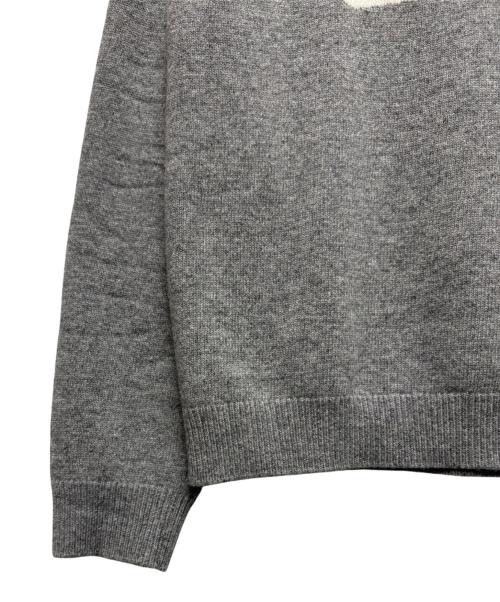 GUCCI（グッチ）GUCCI (グッチ) インターシャ ウールニット セーター ライトグレー サイズ:Lの古着・服飾アイテム