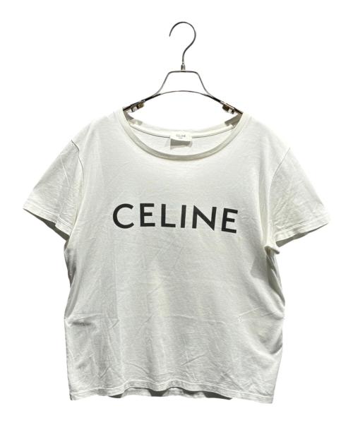 CELINE（セリーヌ）CELINE (セリーヌ) ロゴTシャツ ホワイト サイズ:Lの古着・服飾アイテム