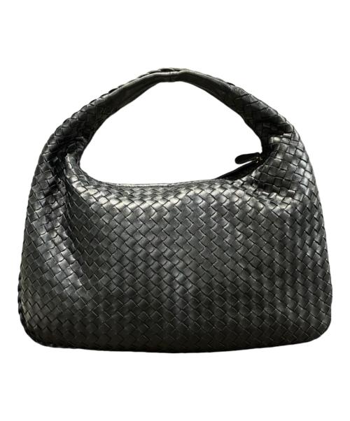 BOTTEGA VENETA（ボッテガベネタ）BOTTEGA VENETA (ボッテガベネタ) イントレチャートワンショルダーバッグ ブラックの古着・服飾アイテム