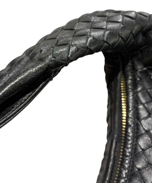 BOTTEGA VENETA（ボッテガベネタ）BOTTEGA VENETA (ボッテガベネタ) イントレチャートワンショルダーバッグ ブラックの古着・服飾アイテム
