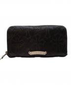 CHROME HEARTSクロムハーツ）の古着「REC F ZIP QUILTED WALLET/ラウンドファスナー財布」｜ブラック
