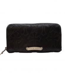 CHROME HEARTS（クロムハーツ）の古着「REC F ZIP QUILTED WALLET/ラウンドファスナー財布」｜ブラック