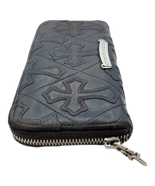 CHROME HEARTS（クロムハーツ）CHROME HEARTS (クロムハーツ) REC F ZIP QUILTED WALLET/ラウンドファスナー財布 ブラックの古着・服飾アイテム