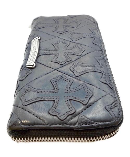 CHROME HEARTS（クロムハーツ）CHROME HEARTS (クロムハーツ) REC F ZIP QUILTED WALLET/ラウンドファスナー財布 ブラックの古着・服飾アイテム