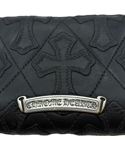 CHROME HEARTS（クロムハーツ）CHROME HEARTS (クロムハーツ) REC F ZIP QUILTED WALLET/ラウンドファスナー財布 ブラックの古着・服飾アイテム