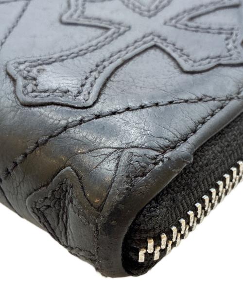 CHROME HEARTS（クロムハーツ）CHROME HEARTS (クロムハーツ) REC F ZIP QUILTED WALLET/ラウンドファスナー財布 ブラックの古着・服飾アイテム