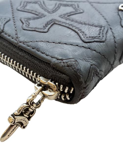 CHROME HEARTS（クロムハーツ）CHROME HEARTS (クロムハーツ) REC F ZIP QUILTED WALLET/ラウンドファスナー財布 ブラックの古着・服飾アイテム
