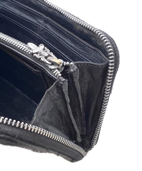 CHROME HEARTS（クロムハーツ）CHROME HEARTS (クロムハーツ) REC F ZIP QUILTED WALLET/ラウンドファスナー財布 ブラックの古着・服飾アイテム
