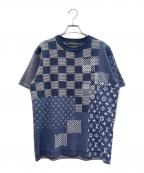 LOUIS VUITTON×NIGOルイ ヴィトン×二ゴー）の古着「x NIGOコラボ Short-Sleeved Knitted Crewneck/RM252M BIU HTN83W」｜ネイビー