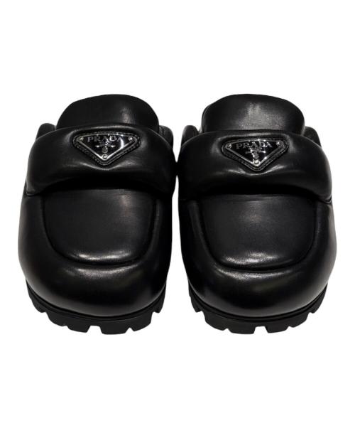 PRADA（プラダ）PRADA (プラダ) パテッドミュールサンダル/サボ ブラック サイズ:36の古着・服飾アイテム