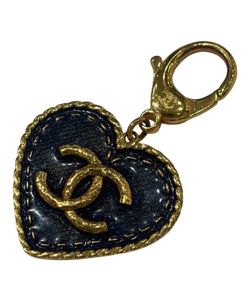 CHANEL（シャネル）CHANEL (シャネル) ハートココマークチャーム ネイビー×ゴールドの古着・服飾アイテム