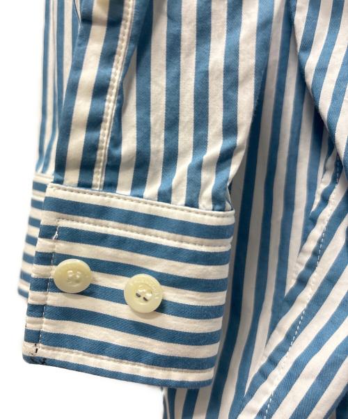 BALENCIAGA（バレンシアガ）BALENCIAGA (バレンシアガ) ストライプロゴシャツ スカイブルー サイズ:34の古着・服飾アイテム