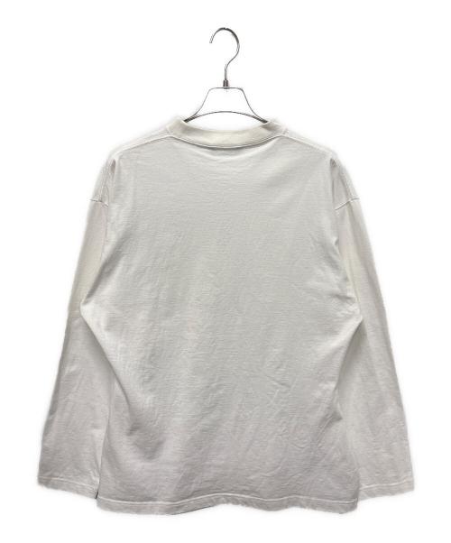 BALENCIAGA（バレンシアガ）BALENCIAGA (バレンシアガ) ネックロゴプリントL/Sシャツ ホワイト サイズ:XXSの古着・服飾アイテム