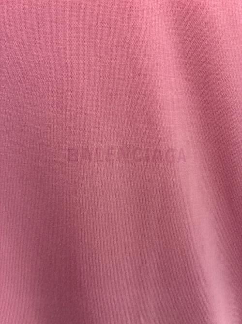 BALENCIAGA（バレンシアガ）BALENCIAGA (バレンシアガ) ワンポイントロゴTシャツ ピンク サイズ:Mの古着・服飾アイテム