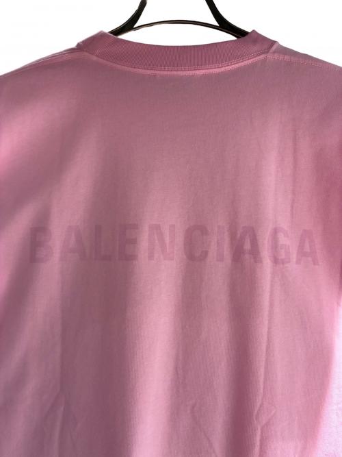 BALENCIAGA（バレンシアガ）BALENCIAGA (バレンシアガ) ワンポイントロゴTシャツ ピンク サイズ:Mの古着・服飾アイテム