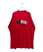BALENCIAGAバレンシアガ）の古着「Germany Kisses T-Shirt/GERMANY KISSES Tシャツ/739028 TPVE2」｜レッド