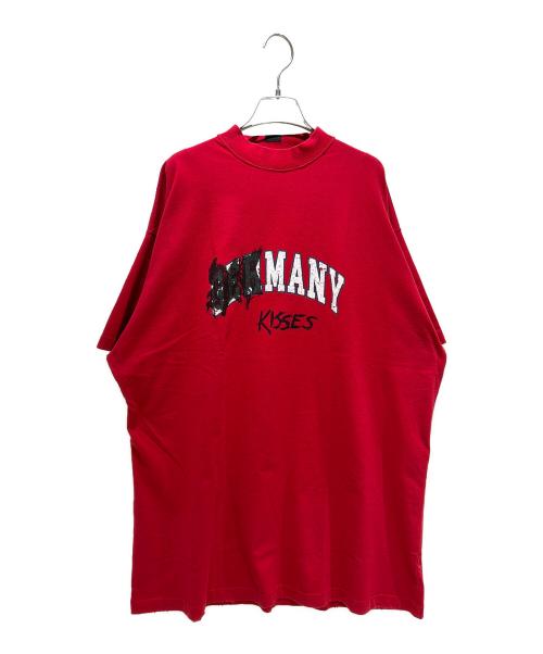 BALENCIAGA（バレンシアガ）BALENCIAGA (バレンシアガ) Germany Kisses T-Shirt/GERMANY KISSES Tシャツ/739028 TPVE2 レッド サイズ:3の古着・服飾アイテム
