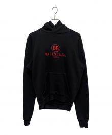 BALENCIAGA（バレンシアガ）の古着「ロゴプリントパーカー」｜ブラック