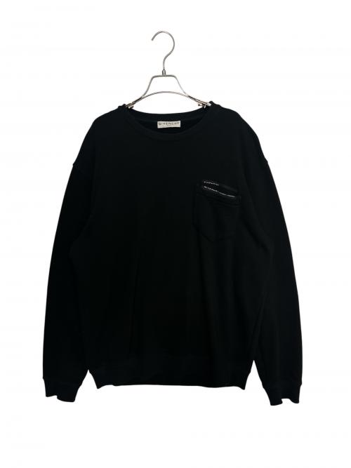 GIVENCHY（ジバンシィ）GIVENCHY (ジバンシィ) プルオーバー ポケット スウェット ブラック サイズ:Lの古着・服飾アイテム