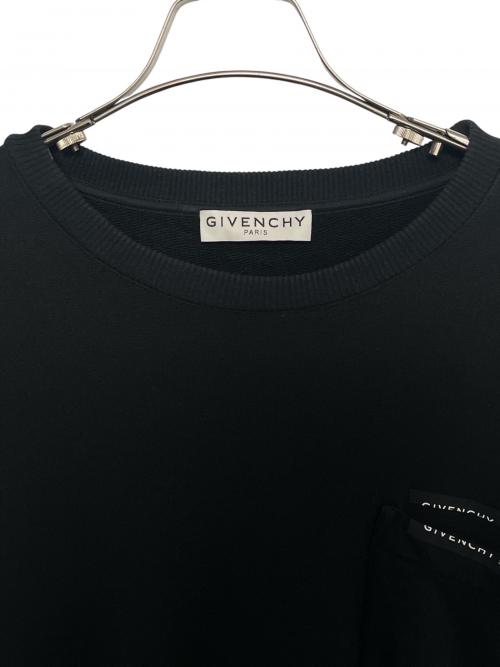GIVENCHY（ジバンシィ）GIVENCHY (ジバンシィ) プルオーバー ポケット スウェット ブラック サイズ:Lの古着・服飾アイテム
