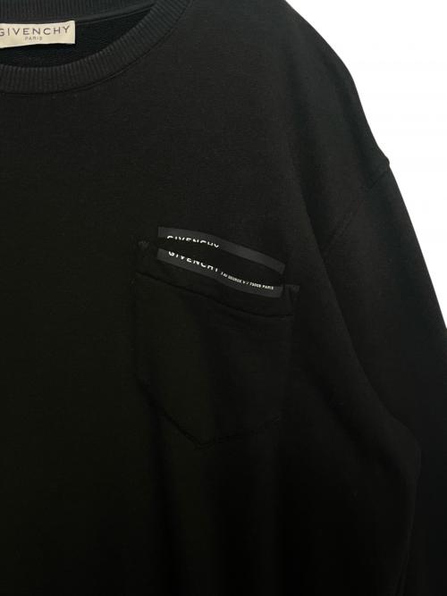 GIVENCHY（ジバンシィ）GIVENCHY (ジバンシィ) プルオーバー ポケット スウェット ブラック サイズ:Lの古着・服飾アイテム