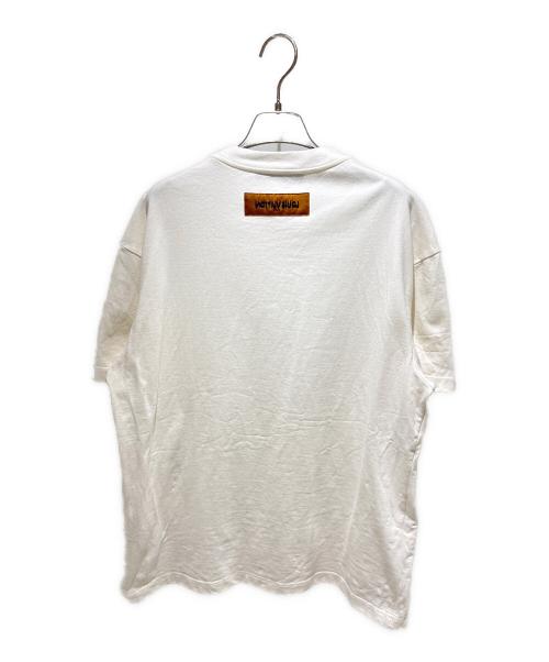 LOUIS VUITTON（ルイ ヴィトン）LOUIS VUITTON (ルイ ヴィトン) Pearl Bead Embroidered Logo T-Shirt/パールビーズエンブロイダリーロゴTシャツ/HQY71W ホワイト サイズ:Mの古着・服飾アイテム