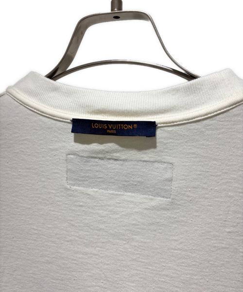 LOUIS VUITTON（ルイ ヴィトン）LOUIS VUITTON (ルイ ヴィトン) Pearl Bead Embroidered Logo T-Shirt/パールビーズエンブロイダリーロゴTシャツ/HQY71W ホワイト サイズ:Mの古着・服飾アイテム