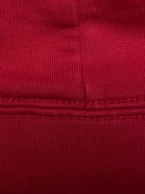BALENCIAGA（バレンシアガ）BALENCIAGA (バレンシアガ) Faux Logo Round Hem Hoodie レッド サイズ:2の古着・服飾アイテム