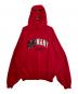 BALENCIAGA（バレンシアガ）の古着「Faux Logo Round Hem Hoodie」｜レッド
