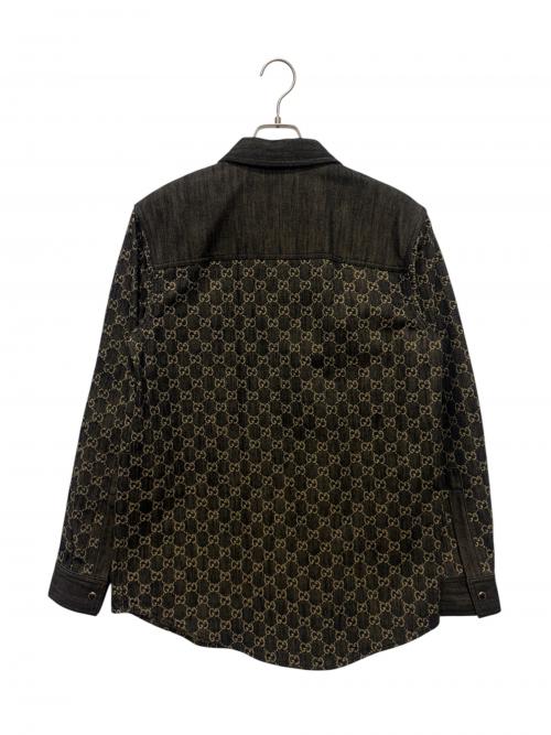 GUCCI（グッチ）GUCCI (グッチ) GGジャカードデニムジャケット ネイビー サイズ:46の古着・服飾アイテム