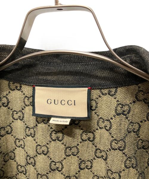 GUCCI（グッチ）GUCCI (グッチ) GGジャカードデニムジャケット ネイビー サイズ:46の古着・服飾アイテム