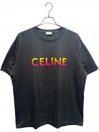 CELINEセリーヌ）の古着「グラデーションロゴTシャツ/2X10B671Q」｜ブラック