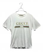 GUCCIグッチ）の古着「オーバーサイズロゴTシャツ」｜ホワイト