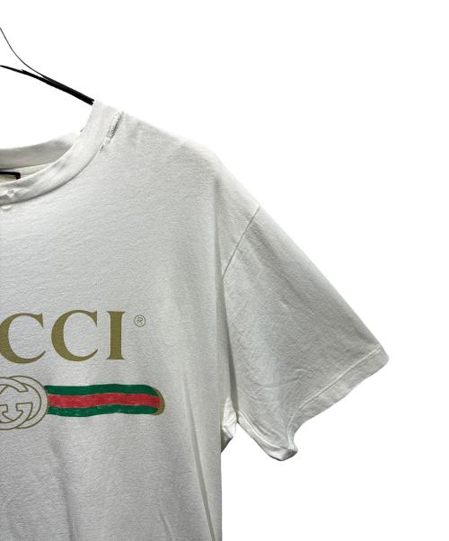 GUCCI（グッチ）GUCCI (グッチ) オーバーサイズロゴTシャツ ホワイト サイズ:XSの古着・服飾アイテム