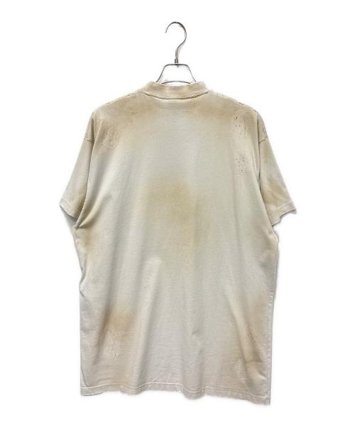 BALENCIAGA（バレンシアガ）BALENCIAGA (バレンシアガ) クラッシュダスト加工ワッペンTシャツ ホワイト サイズ:Ｌの古着・服飾アイテム