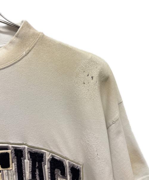 BALENCIAGA（バレンシアガ）BALENCIAGA (バレンシアガ) クラッシュダスト加工ワッペンTシャツ ホワイト サイズ:Ｌの古着・服飾アイテム