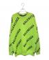 BALENCIAGA（バレンシアガ）の古着「オールオーバーロゴニット」｜黄緑