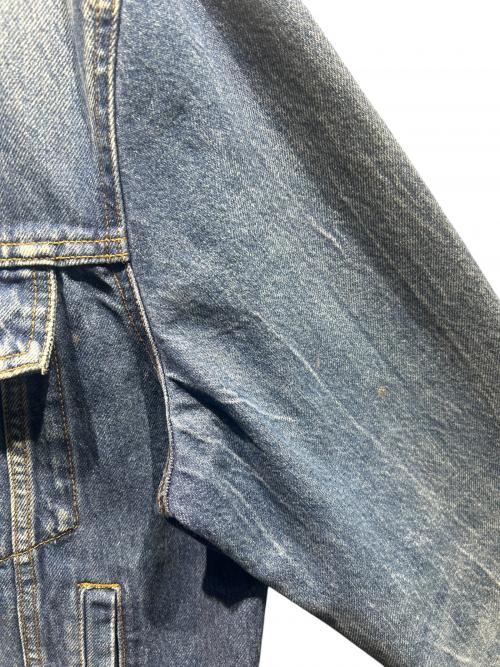 BALENCIAGA（バレンシアガ）BALENCIAGA (バレンシアガ) ダメージ加工バックロゴデニムジャケット インディゴ サイズ:40の古着・服飾アイテム