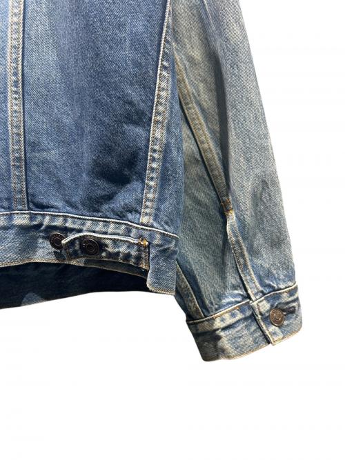 BALENCIAGA（バレンシアガ）BALENCIAGA (バレンシアガ) ダメージ加工バックロゴデニムジャケット インディゴ サイズ:40の古着・服飾アイテム